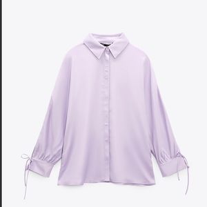 Zara satin effect blouse XS